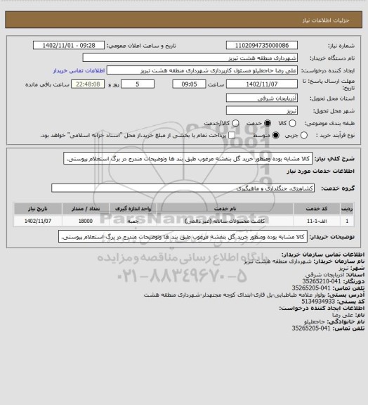 استعلام کالا مشابه بوده ومنظور خرید گل بنفشه مرغوب طبق بند ها وتوضیحات مندرج در برگ استعلام پیوستی.