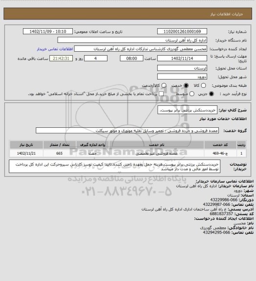 استعلام خریددستکش برزنتی برابر پیوست.