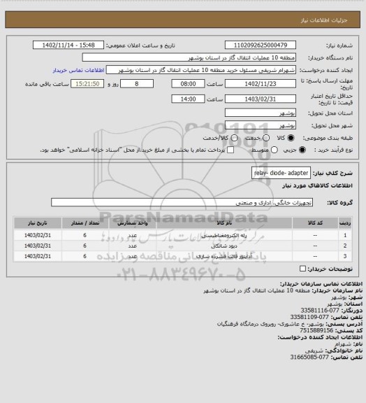 استعلام relay- diode- adapter