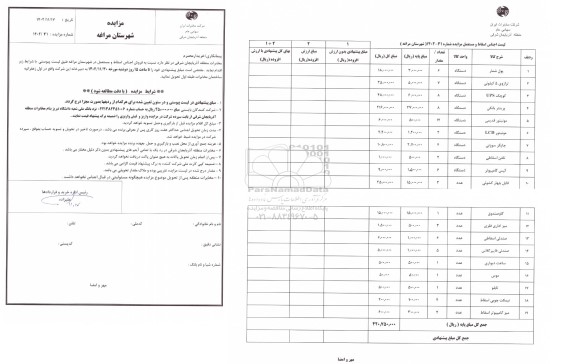 مزایده فروش پول شمار و ....