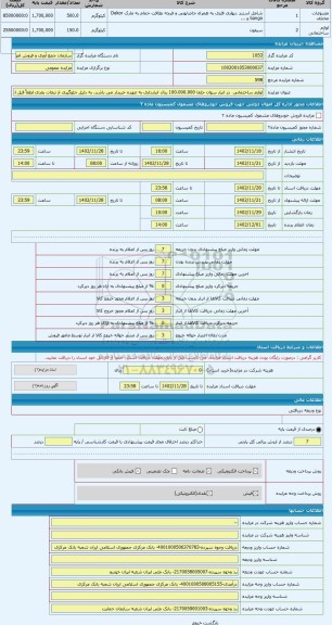 مزایده ، لوازم ساختمانی  در انبار سوان جلفا 100.000.000 ریال انبارداری به عهده خریدار می باشد. به دلیل جلوگیری از تبعات بعدی لطف