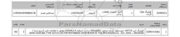 استعلام، کوپلینگ هوک گردان