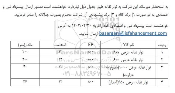 استعلام نوار نقاله... 