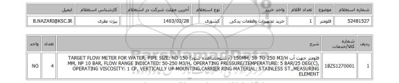 استعلام، فلومتر