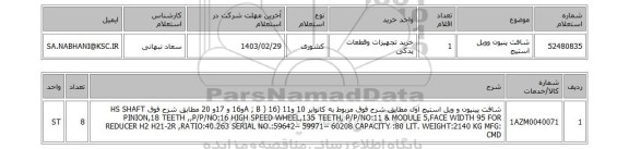 استعلام، شافت پنیون وویل استیج