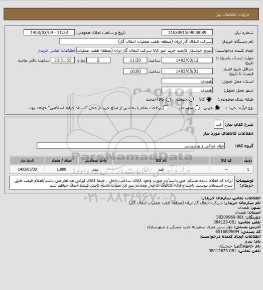 استعلام قند