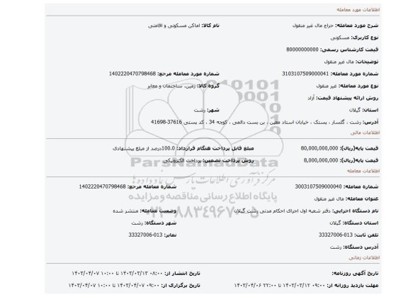 مال غیر منقول