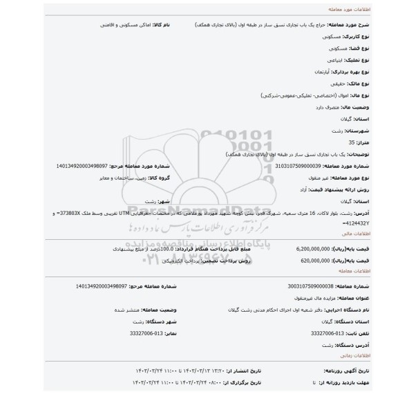 یک باب تجاری نسق ساز در طبقه اول (بالای تجاری همکف)