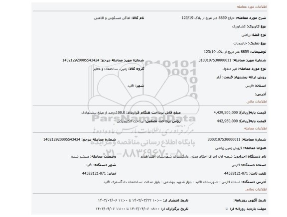 8859 متر مربع از پلاک 123/19