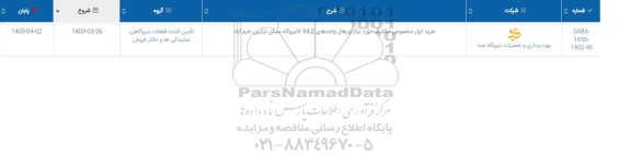 استعلام خرید ابزار مخصوص مکانیک مورد نیاز اورهال واحدهای