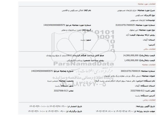 اپارتمان مسمونی