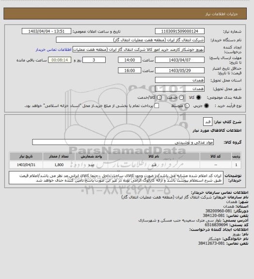 استعلام قند