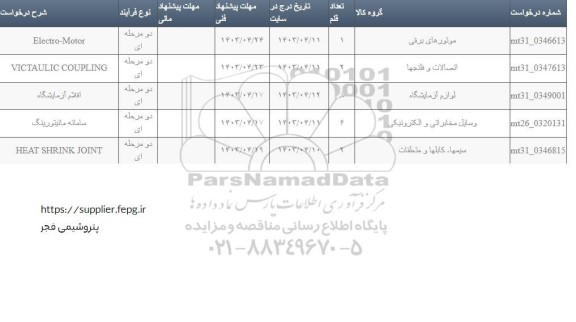 استعلام electro-motor...