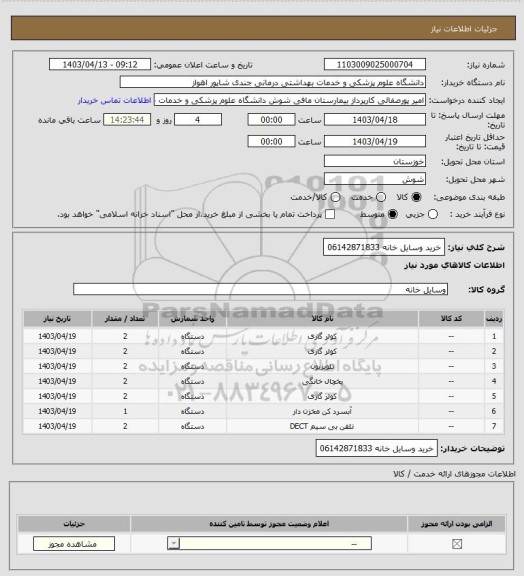 استعلام خرید وسایل خانه 06142871833