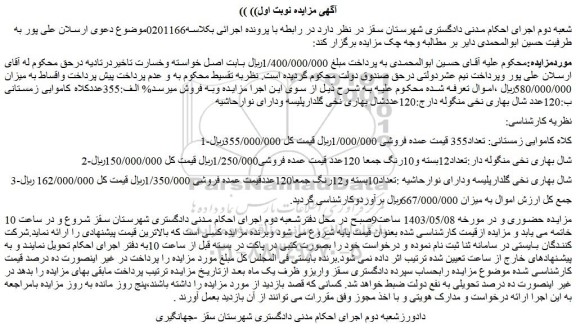 مزایده فروش کلاه کاموایی زمستانی: تعداد355 