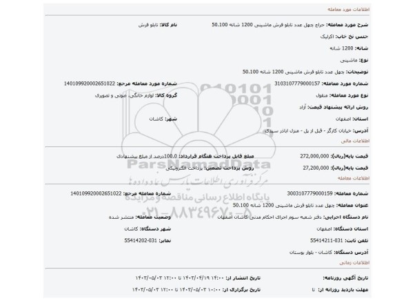 چهل عدد تابلو فرش ماشینی 1200 شانه 50.100