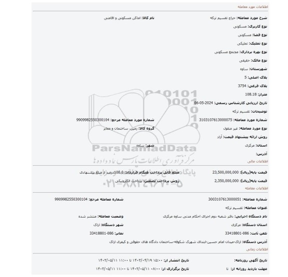 تقسیم ترکه