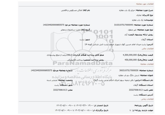 یک باب مغازه