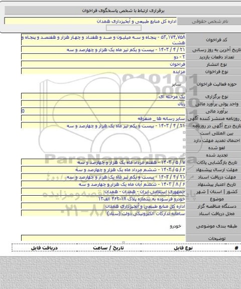 مزایده, خودرو فرسوده به شماره پلاک ۱۸-۴۶۲ الف۱۳