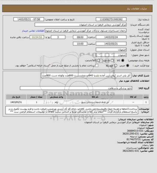 استعلام آتل پلی استر /پلاسترین آماده بلندپا 640عددوبلنددست 600عدد وکوتاه دست 800عدد