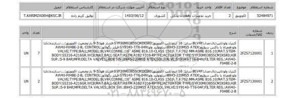 استعلام اکچویتور