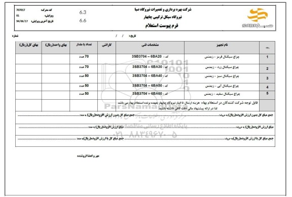 استعلام چراغ سیگنال قرمز..