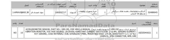 استعلام آشکارسازهاوانتقال دهنده های سیگنال وسوئچ ها کنترلی