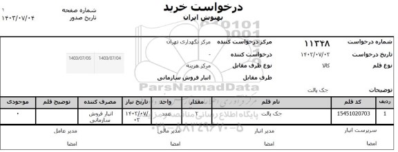 استعلام جک پالت