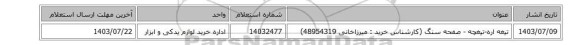 تیغه اره-تیغچه - صفحه سنگ (کارشناس خرید : میرزاخانی 48954319)