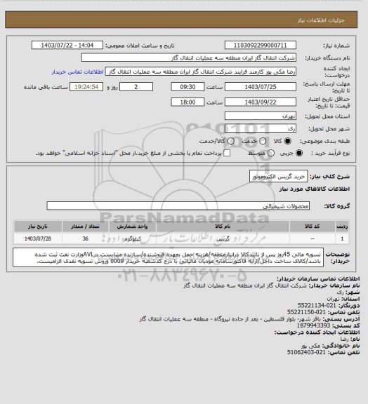 استعلام خرید گریس الکتروموتور