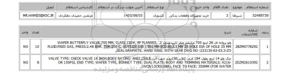 استعلام شیرها