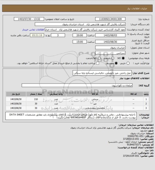 استعلام مبل راحتی ،میز جلومبلی، جالباسی ایستاده پایه سنگی