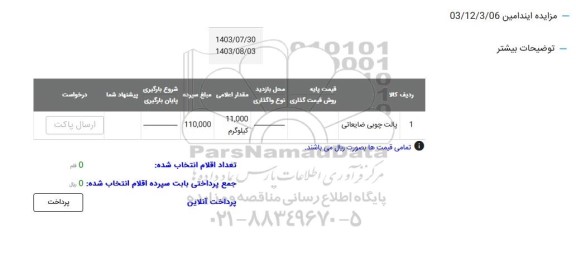 مزایده پالت چوبی ضایعاتی 