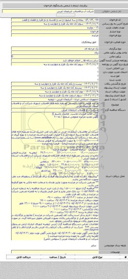 مزایده, مزایده فروش جامدات زیستی تصفیه خانه های فاضلاب شهری شرکت آب و فاضلاب استان آذربایجان غربی