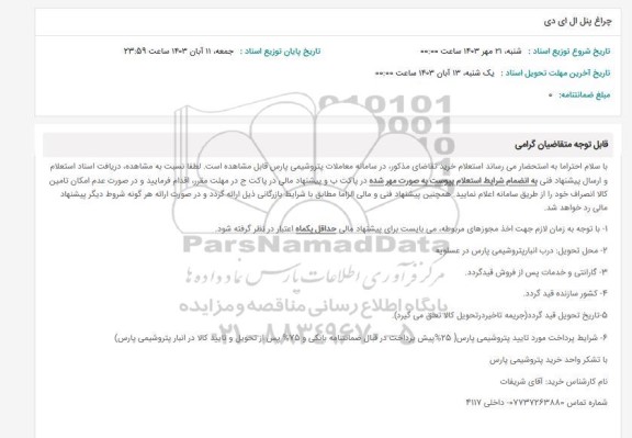 استعلام چراغ پنل ال ای دی