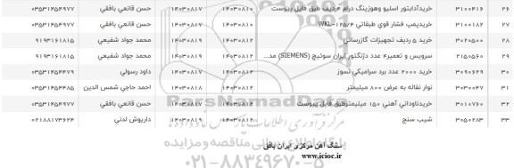 استعلام خرید آدابتور اسلیو و هوزینگ درام 4 ردیف ...