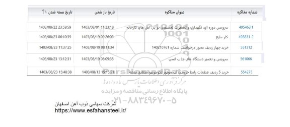 استعلام سرویس دوره ای ، نگهداری و تعمیرات تخصصی یو پی اس های ..