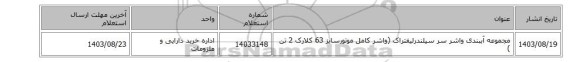 مجموعه ‎آببندی ‎واشر سر سیلندرلیفتراک (واشر ‎کامل‏ ‎موتورسایز 63 کلارک 2 تن )