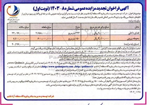 تجدید فراخوان مزایده واگذاری و بهره برداری از تابلوهای تبلیغاتی