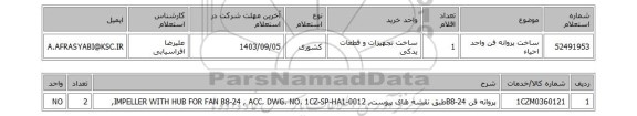 استعلام ساخت پروانه فن واحد احیاء