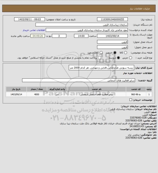 استعلام ریسه سوزنی طرح ایلکین،افتابی و مهتابی، هر کدام 2000 متر