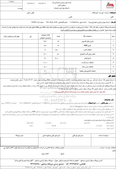 استعلام باتری نیکل کادمیوم...