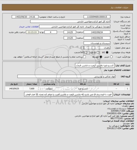 استعلام کنسرو لوبیا بالاتریت کیفیت و نازلترین قیمت