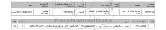 استعلام ساخت پروانه فن واحد احیاء