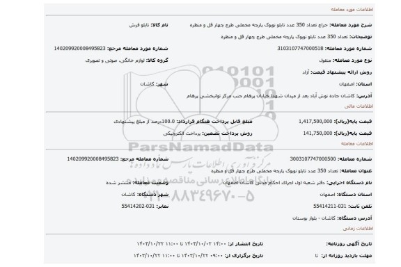 مزایده، تعداد 350  عدد تابلو نوبوک پارچه مخملی طرح چهار قل و منظره