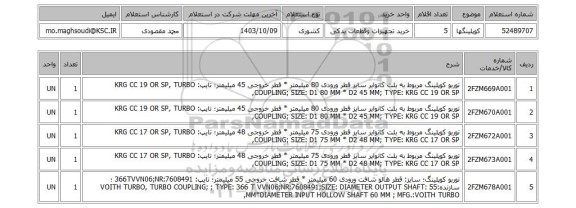 استعلام کوپلینگها