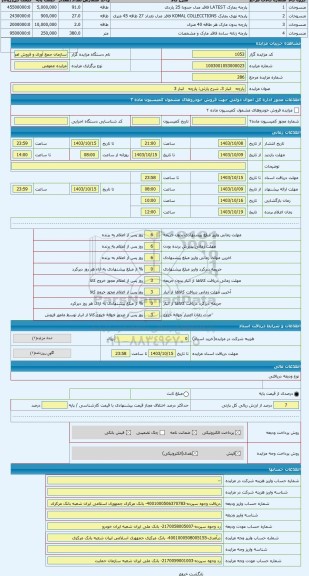 مزایده ، پارچه   انبار 3