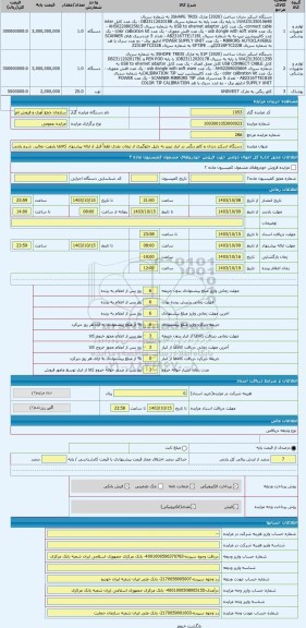 مزایده ، دستگاه اسکنر دندان و کاور رنگی در انبار تبریز به دلیل جلوگیری از تبعات بعدی لطفاً قبل از ارائه پیشنهاد کالاها رارویت نم