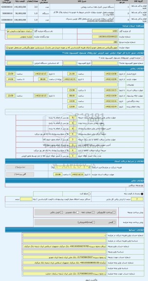 مزایده ، موتور وگیربکس مستعمل خودرو (دارای هزینه کارشناسی که بر عهده خریدار می باشد)