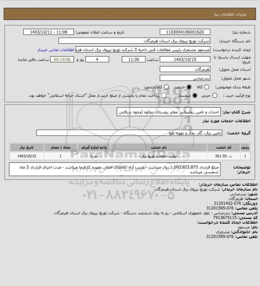 استعلام احداث و تامین روشنایی معابر روستای دوکوه (وجوه دریافتی